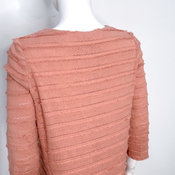 Hatch Maternity The Layla Fringe Drop Waist V Neck Dress in Clay Pink Size 0 XS - Picture 10 of 13